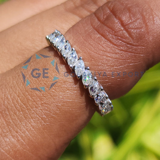 Lab Grown Diamond Marquise Cut Wedding Band