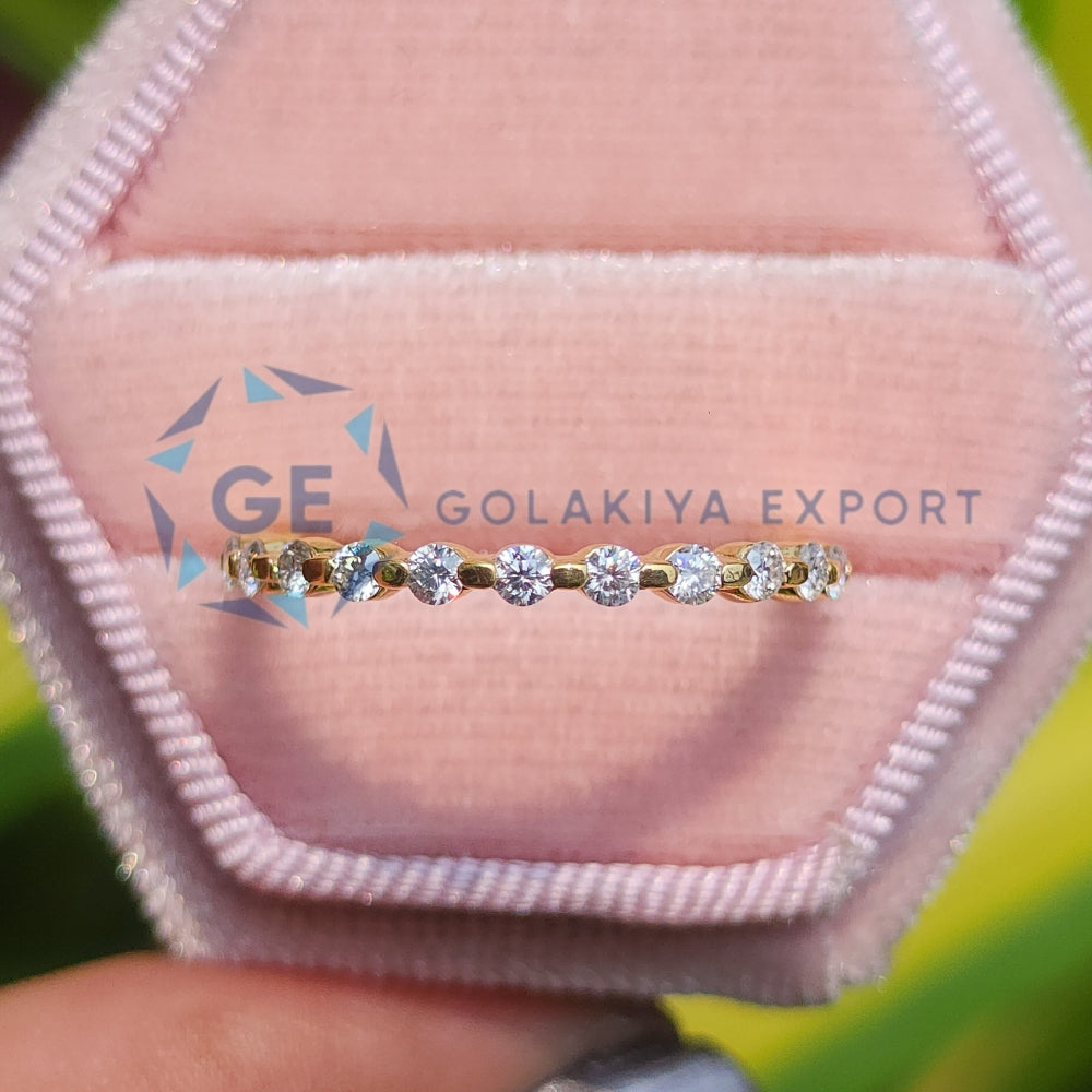 Full Eternity Round Cut Lab Diamond Wedding Band