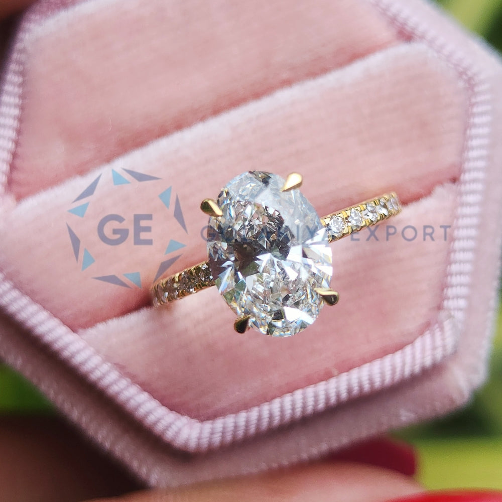 Lab Grown Diamond Ring Oval Cut Lab Created Diamond Ring