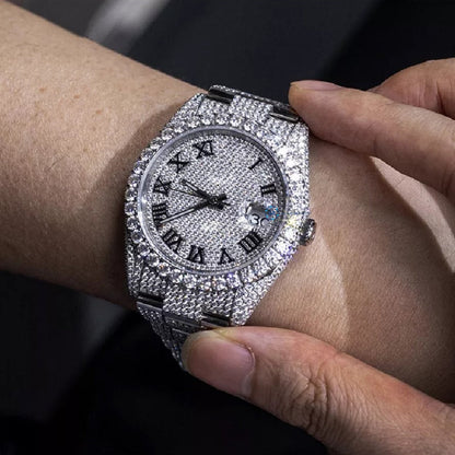 Moissanite Diamond Iced Out Automatic Watch