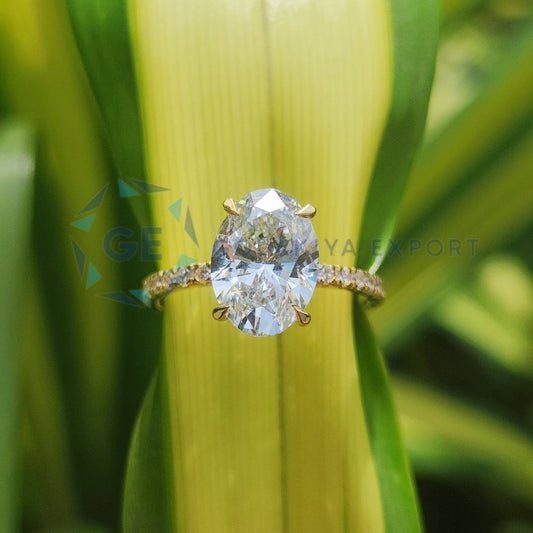 Lab Grown Diamond Ring Oval Cut Lab Created Diamond Ring