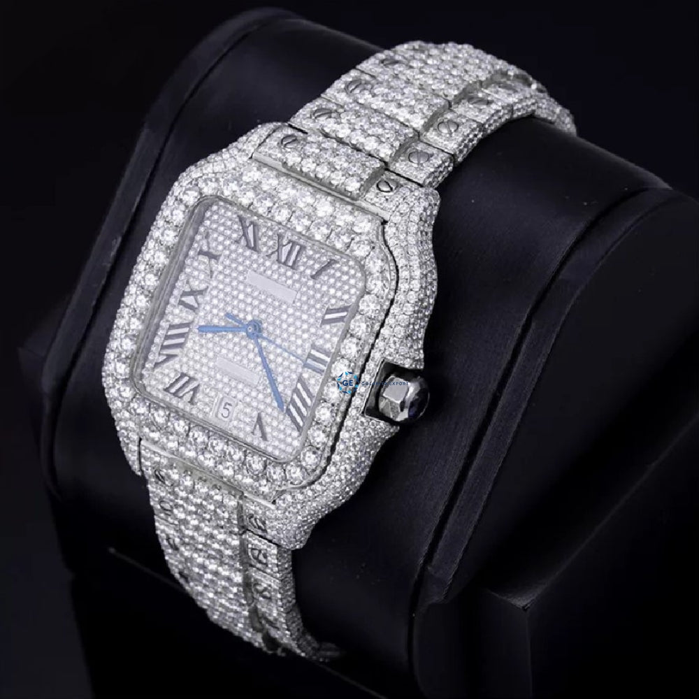 Romen Numeric Moissanite Diamond Automatic Mechanical Watch