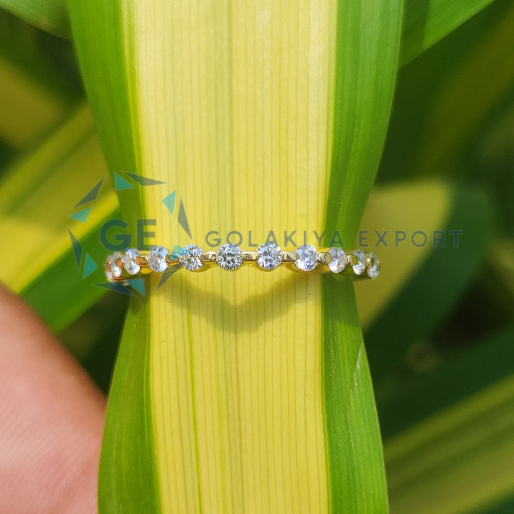 Full Eternity Round Cut Lab Diamond Wedding Band