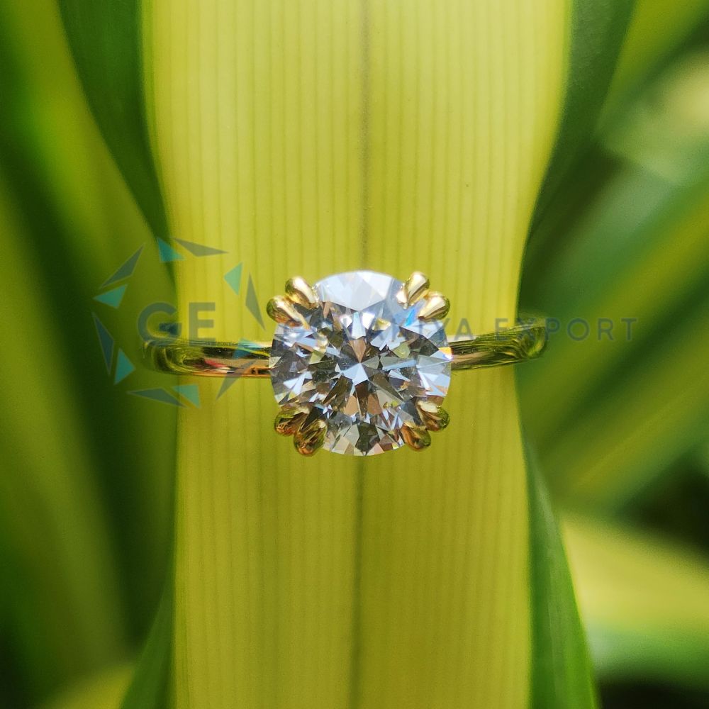 1.3CT Round Cut Lab Grown Diamond Solitaire Promise Ring