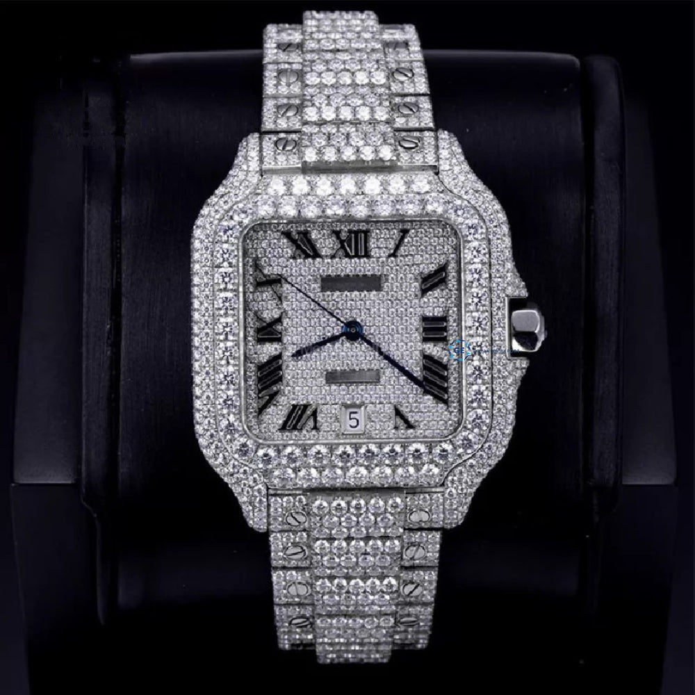 Romen Numeric Moissanite Diamond Automatic Mechanical Watch