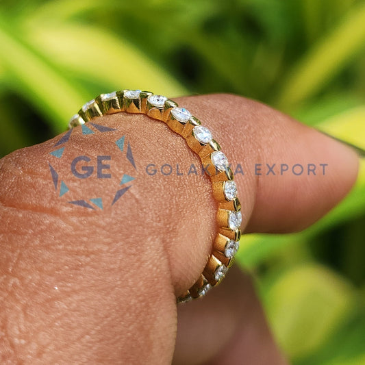 Full Eternity Round Cut Lab Diamond Wedding Band