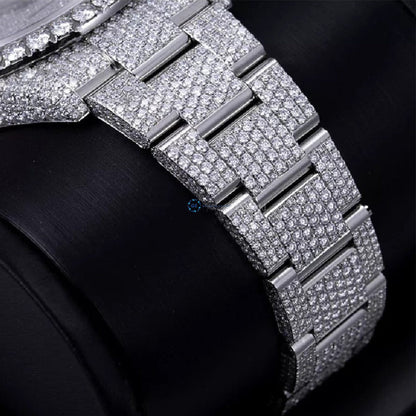 Colorless Moissanite Diamond Iced Out Wrist Watch