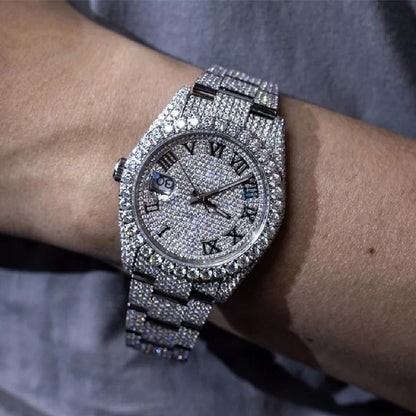 Moissanite Diamond Iced Out Automatic Watch