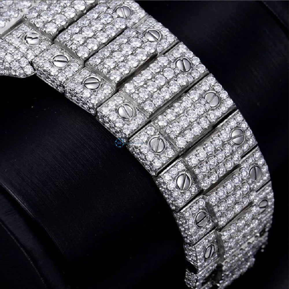 Romen Numeric Moissanite Diamond Automatic Mechanical Watch