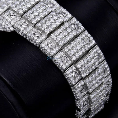 Romen Numeric Moissanite Diamond Automatic Mechanical Watch