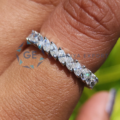 Lab Grown Diamond Marquise Cut Wedding Band