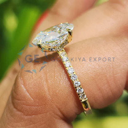 Lab Grown Diamond Ring Oval Cut Lab Created Diamond Ring