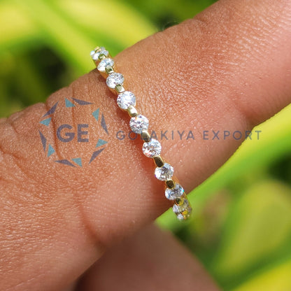 Full Eternity Round Cut Lab Diamond Wedding Band