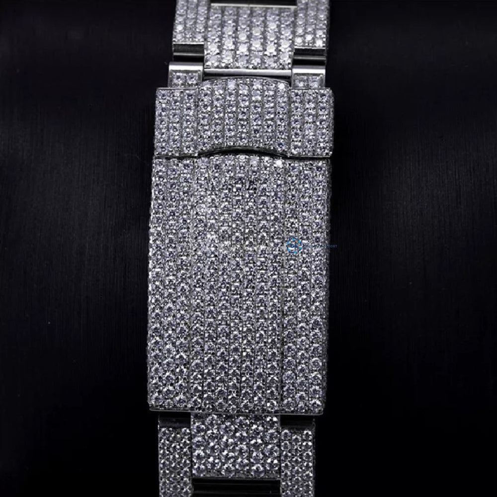 Colorless Moissanite Diamond Iced Out Wrist Watch