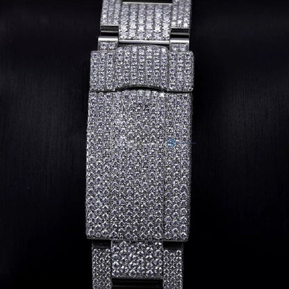 Colorless Moissanite Diamond Iced Out Wrist Watch