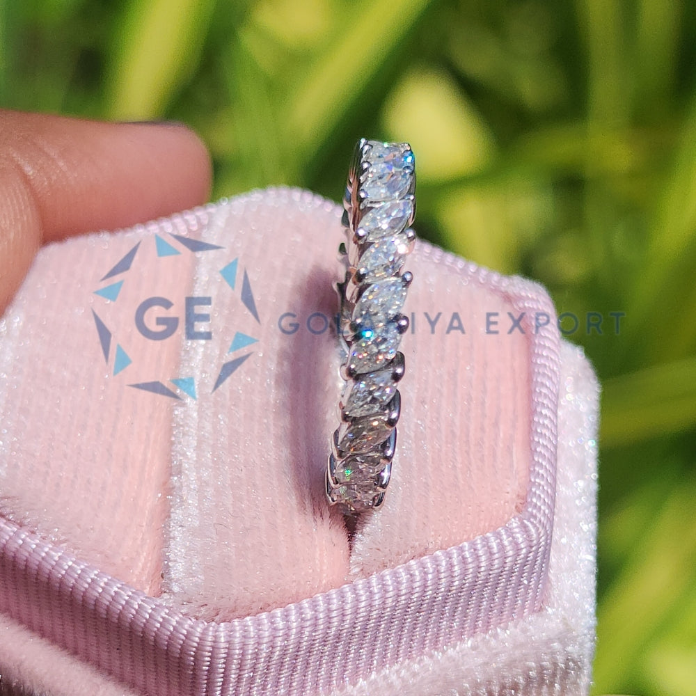 Lab Grown Diamond Marquise Cut Wedding Band