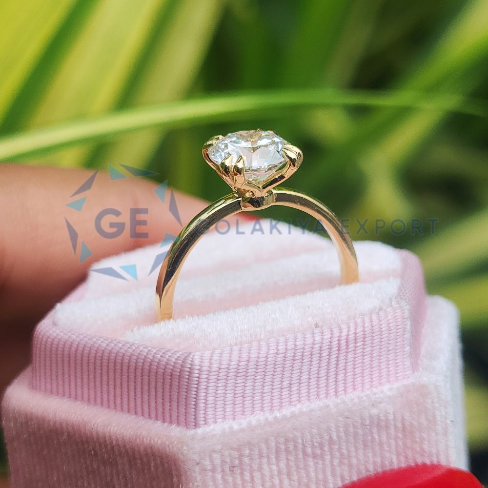 1.3CT Round Cut Lab Grown Diamond Solitaire Promise Ring