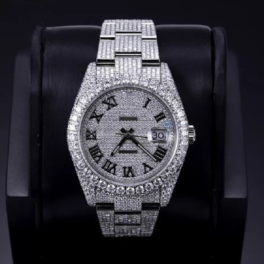 Moissanite Diamond Iced Out Automatic Watch