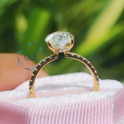 Lab Grown Diamond Ring Oval Cut Lab Created Diamond Ring