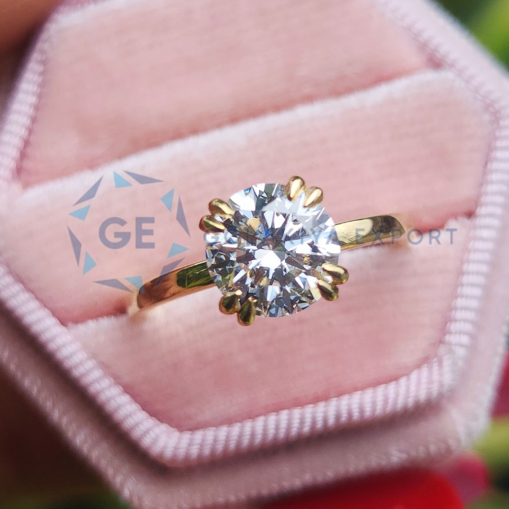 1.3CT Round Cut Lab Grown Diamond Solitaire Promise Ring