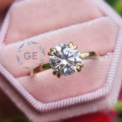 1.3CT Round Cut Lab Grown Diamond Solitaire Promise Ring