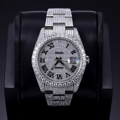 Colorless Moissanite Diamond Iced Out Wrist Watch