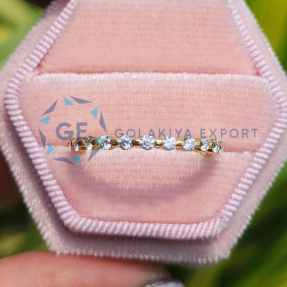 Full Eternity Round Cut Lab Diamond Wedding Band