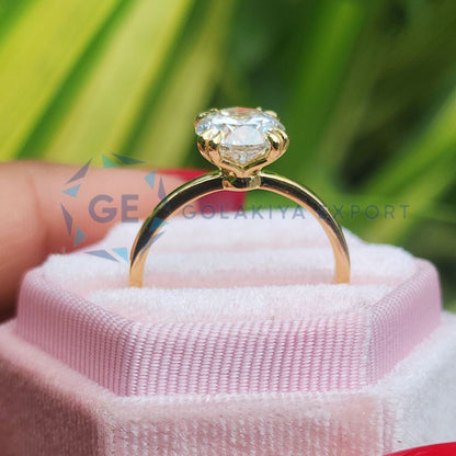 1.3CT Round Cut Lab Grown Diamond Solitaire Promise Ring