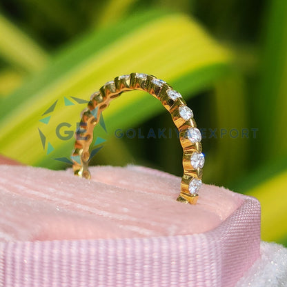 Full Eternity Round Cut Lab Diamond Wedding Band