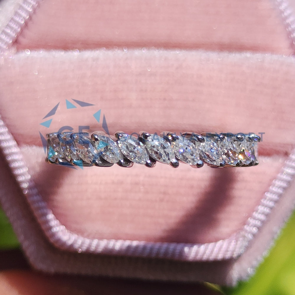 Lab Grown Diamond Marquise Cut Wedding Band
