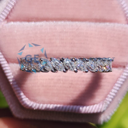 Lab Grown Diamond Marquise Cut Wedding Band