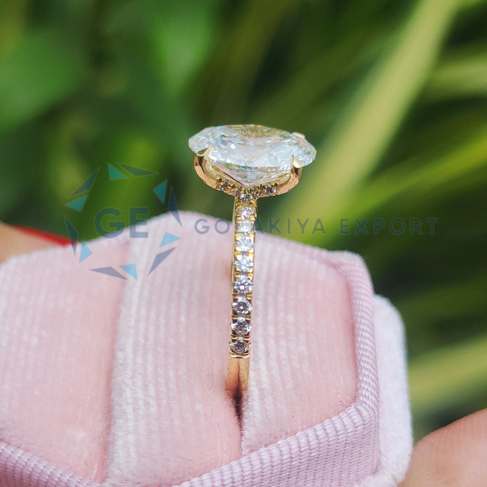 Lab Grown Diamond Ring Oval Cut Lab Created Diamond Ring
