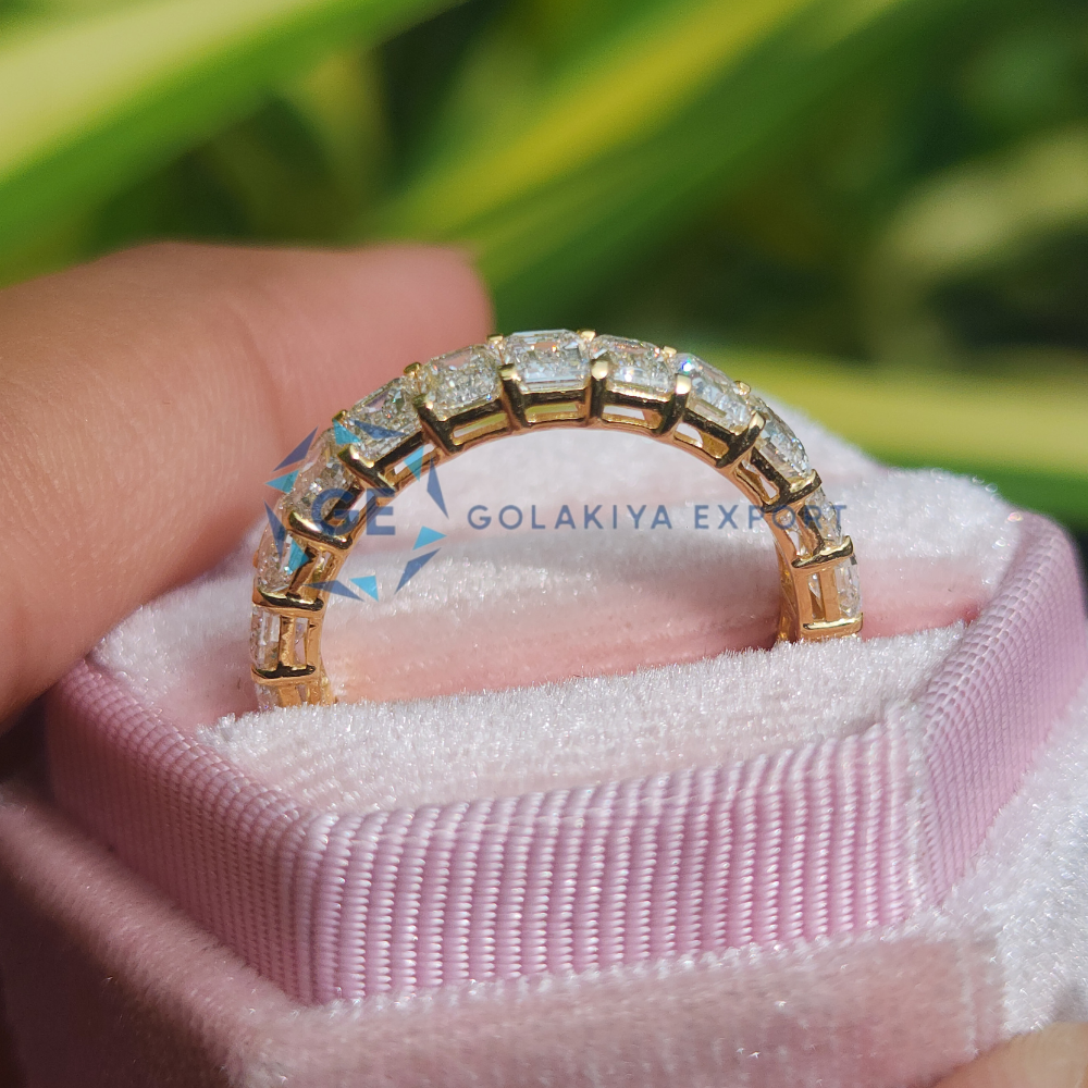 Emerald Cut Lab Grown Diamond Eternity Band