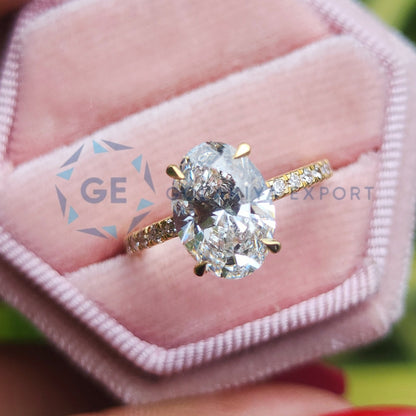 Lab Grown Diamond Ring Oval Cut Lab Created Diamond Ring