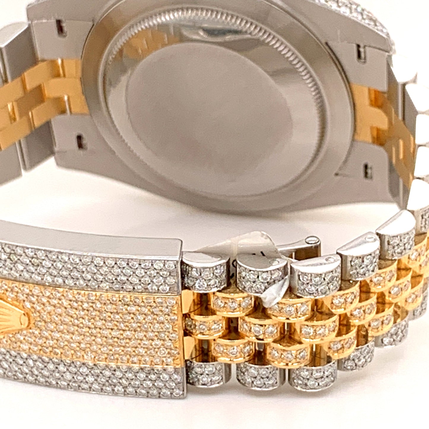 Iced Out Rolex Datejust 41mm 18k/SS Diamond Dial Jubilee Men's Watch