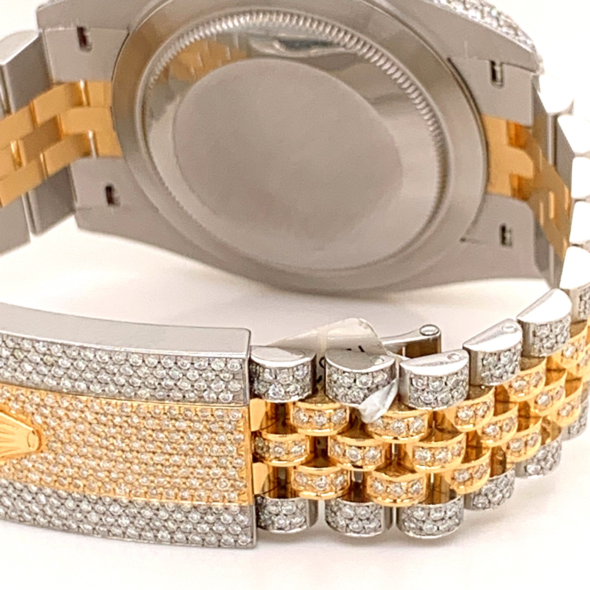 Iced Out Rolex Datejust 41mm 18k/SS Diamond Dial Jubilee Men's Watch