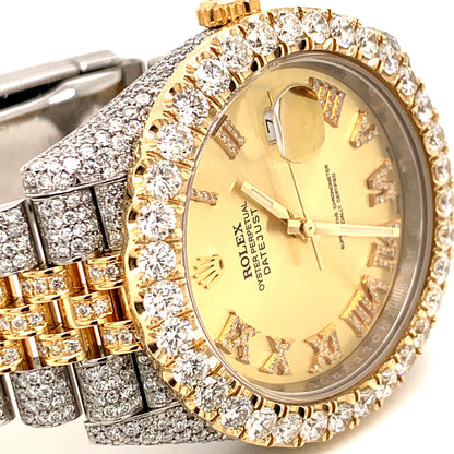 Iced Out Rolex Datejust 41mm 18k/SS Diamond Dial Jubilee Men's Watch