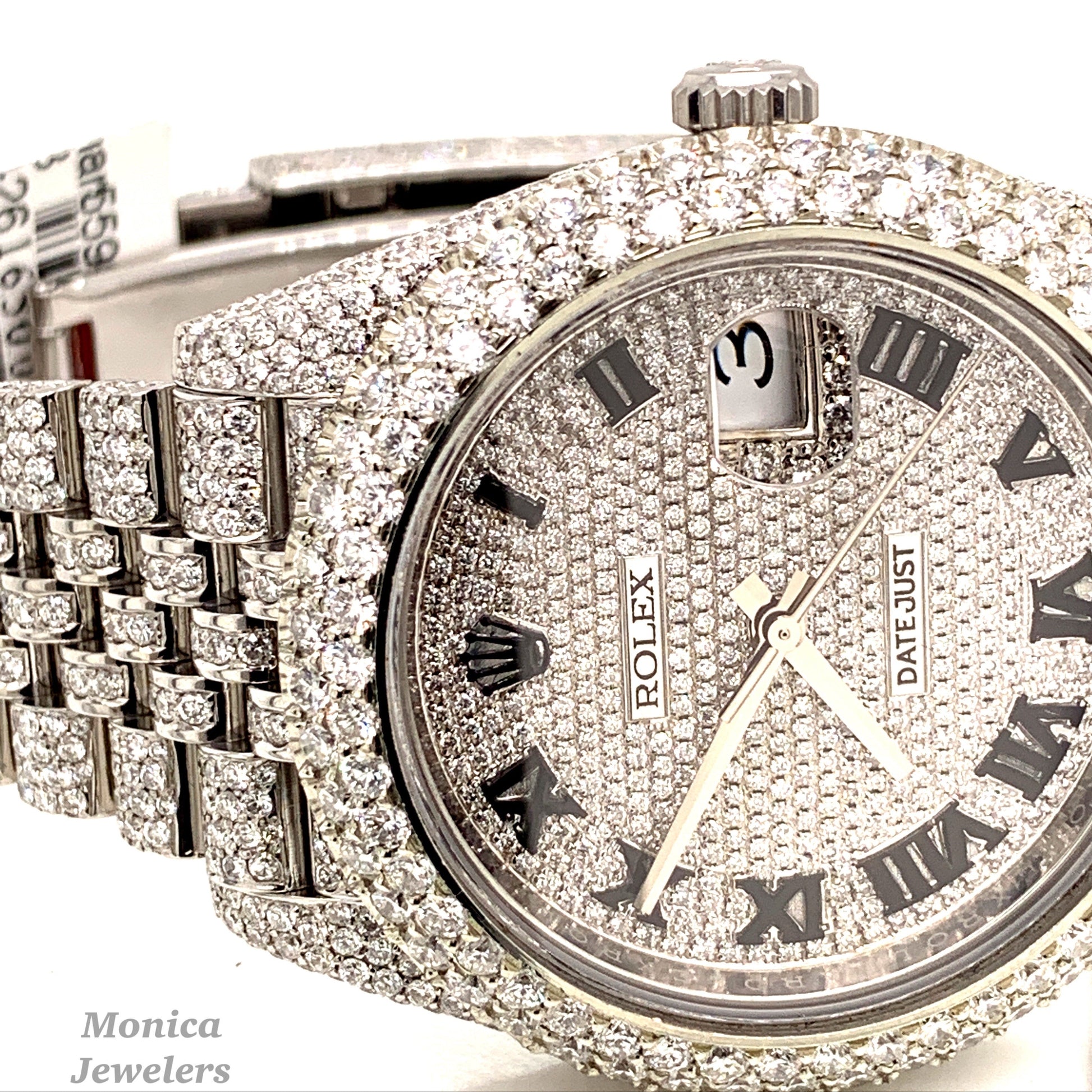 Opulent Rolex Datejust 41mm Diamond Honeycomb Jubilee Stainless Steel Watch