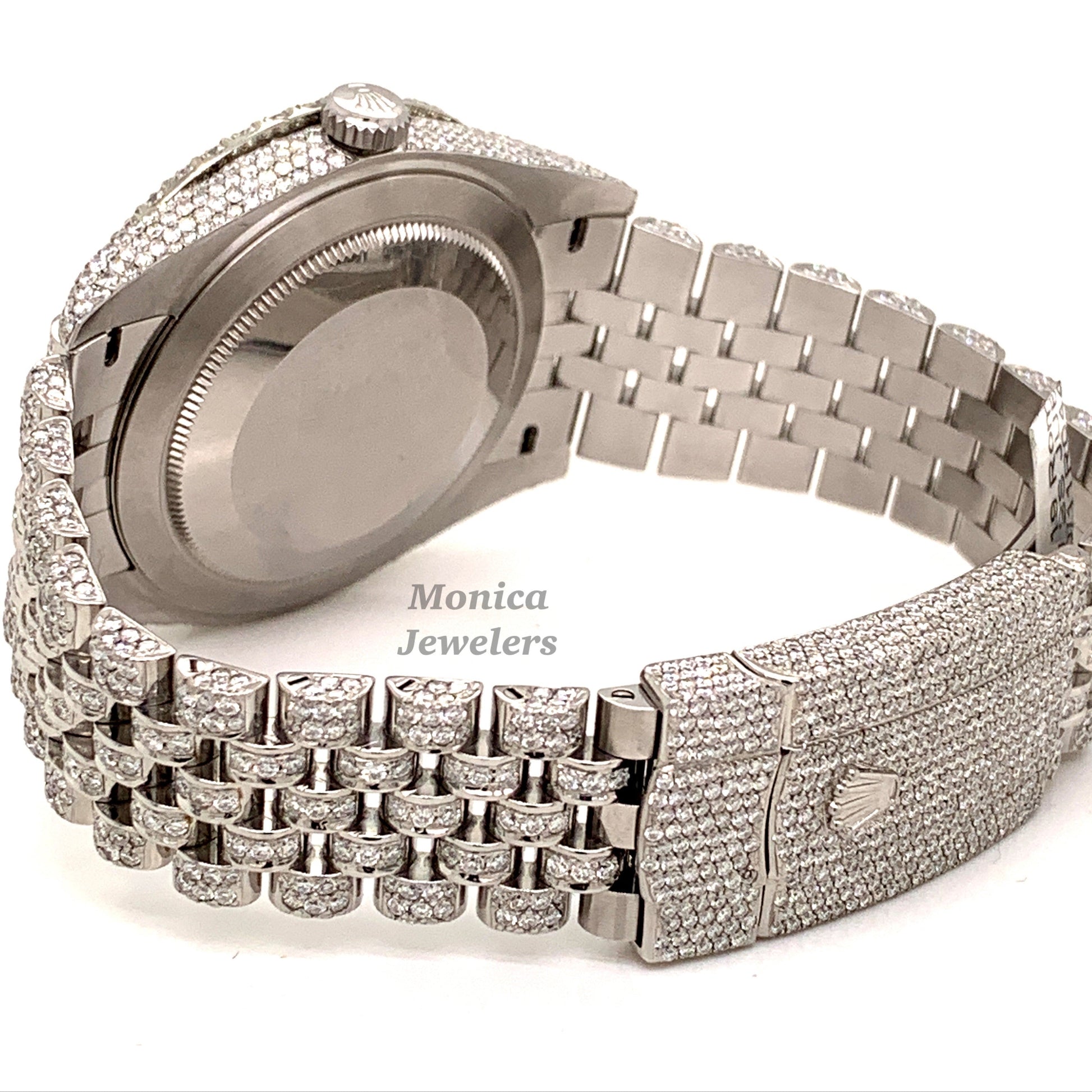 Opulent Rolex Datejust 41mm Diamond Honeycomb Jubilee Stainless Steel Watch