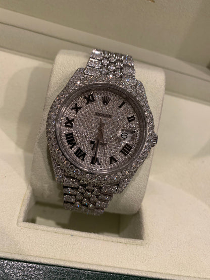 Opulent Rolex Datejust 41mm Diamond Honeycomb Jubilee Stainless Steel Watch