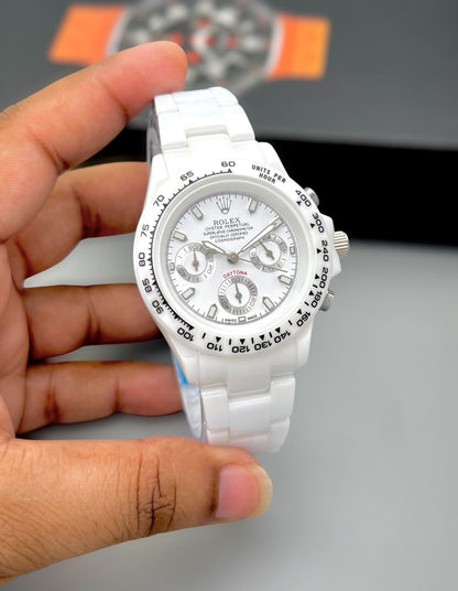 Rolex Daytona back and white white