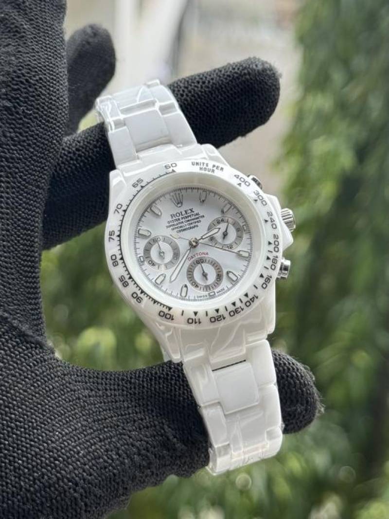 Rolex Daytona back and white white