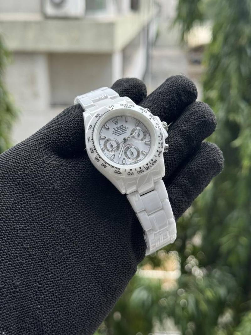 Rolex Daytona back and white white